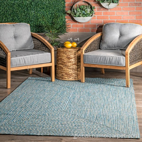 Patio Rug Large Sky blue colour Polypropylene patio outdoor rugs large Supplier